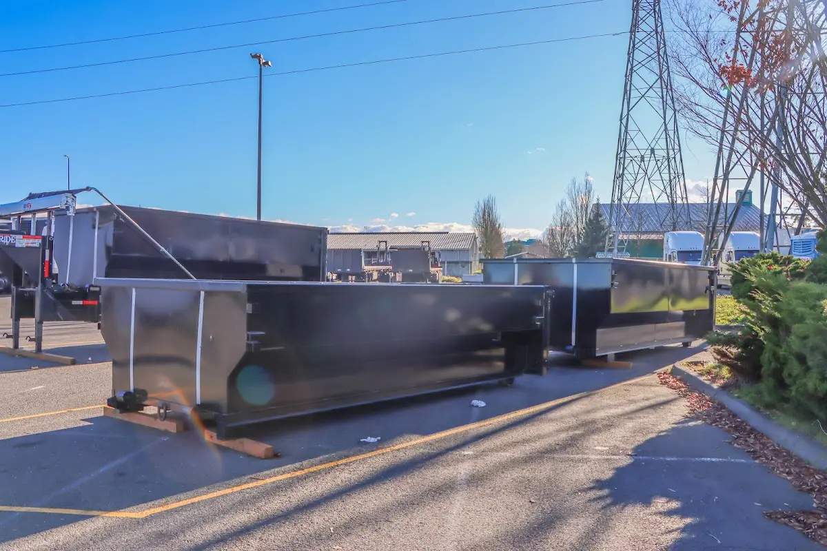 Roll-off dumpster ready for waste disposal at job site for Roofing Dumpster Rental in Berkley